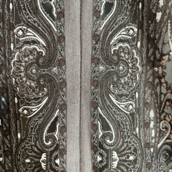 Women’s Swim Cover Up Top Burnout Kimono Sheer Fringe Open Front Duster Tunic - Picture 8 of 8